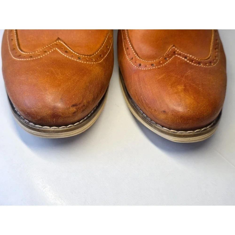 Vostey Milan Men's‎ Dress Shoes Size 13 Brown Leather Oxford Lace Up BMY629